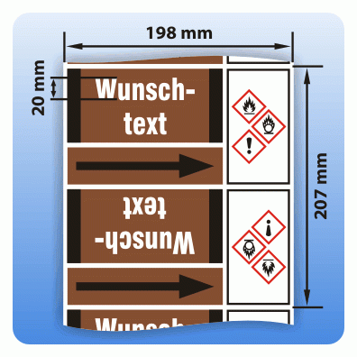 Rohrkennzeichnungsband Gruppe 9: Nichtbrennbare Flüssigkeiten GHS