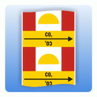 Rohrkennzeichnungsband Feuerlöschleitung CO2 nach DIN 2403