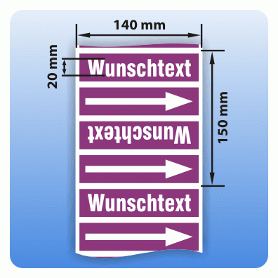 Rohrkennzeichnungsband Gruppe 7: Laugen