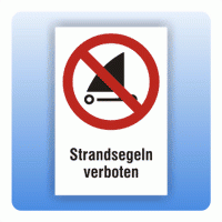 Kombi Verbotsschild Strandsegeln verboten