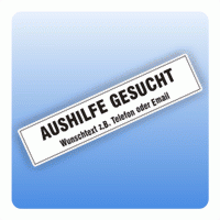 Aufkleber Aushilfe gesucht 500 x 110 mm