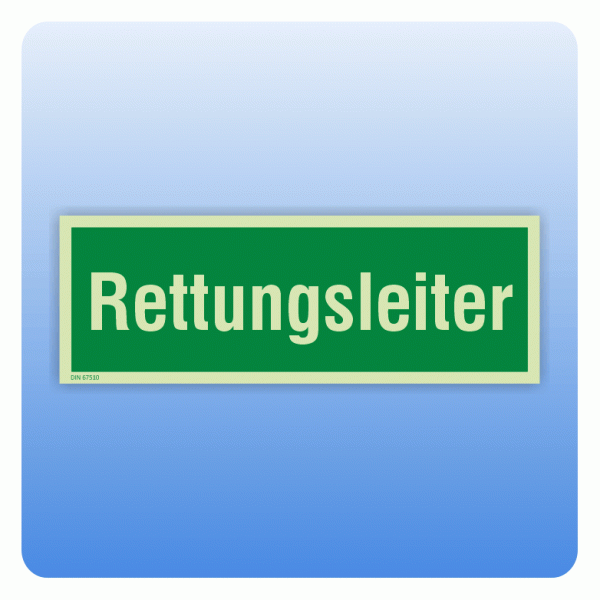 Rettungszeichen Retttungsleiter, praxisbewährt