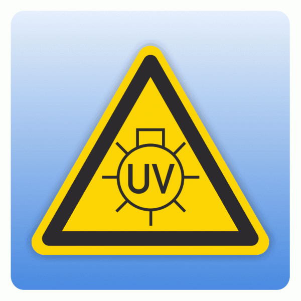 Warnzeichen Warnung vor UV-Strahlung