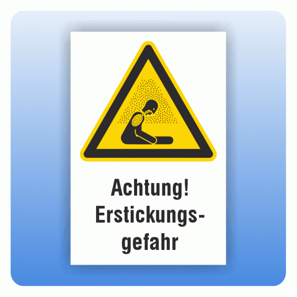 Kombi Warnschild Achtung Erstickungsgefahr