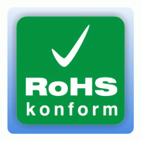 RoHS Aufkleber konform grün eckig