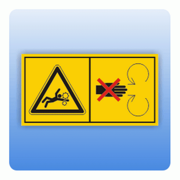 Sicherheitszeichen drehende Teile (ISO 11684) Aufkleber