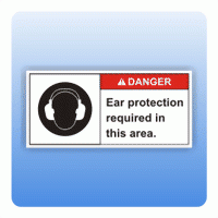 Sicherheitszeichen Ear protection required (ANSI Z535) Aufkleber