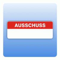 Qualitätssicherung Aufkleber "Ausschuss" 15x40 mm in rot