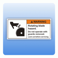 Sicherheitszeichen Rotating blade hazard (ANSI Z535) Aufkleber