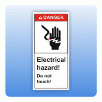 Sicherheitszeichen Electrical hazard Do not touch (ANSI Z535) Aufkleber