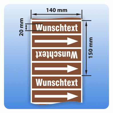 Rohrkennzeichnungsband Flüssigkeiten und Feststoffe