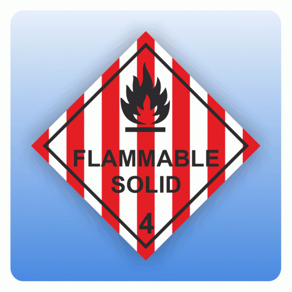 ADR Kennzeichen Gefahrgutklasse 4.1 Flammable Solid