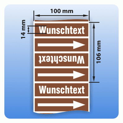 Rohrkennzeichnungsband Flüssigkeiten und Feststoffe