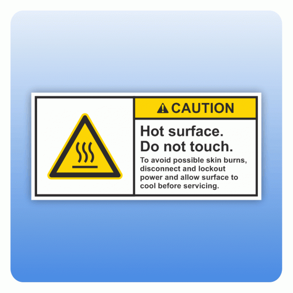 Sicherheitszeichen Hot surface do not touch (ANSI Z535) Aufkleber