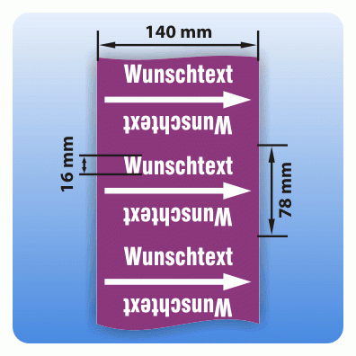 Rohrkennzeichnungsband Gruppe 7: Laugen