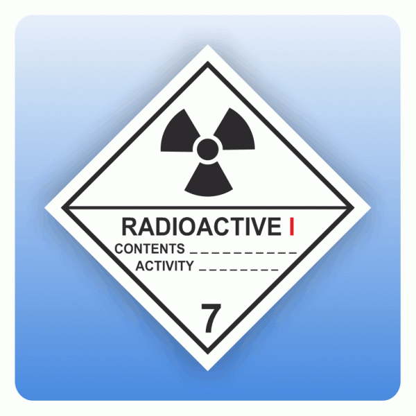 ADR Kennzeichen Gefahrgutklasse 7 Radioactive 1