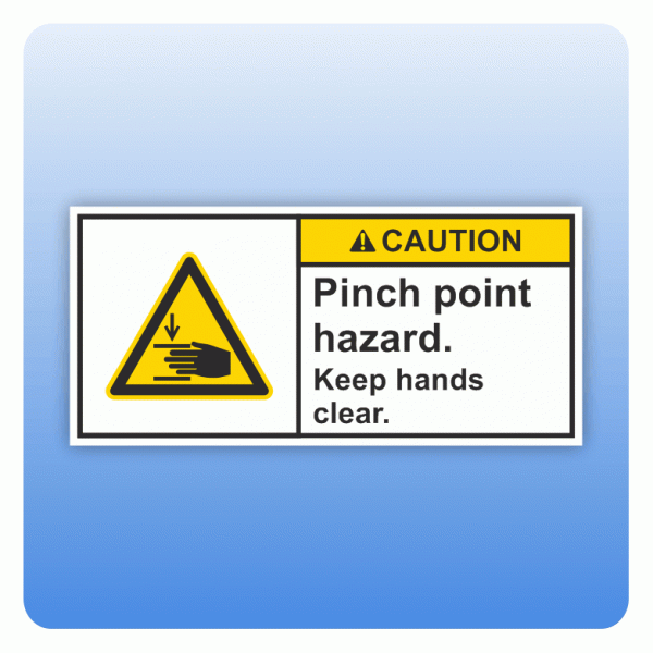 Sicherheitszeichen Pinch point hazard (ANSI Z535) Aufkleber