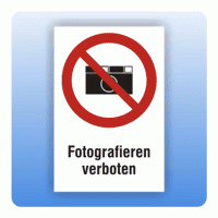 Kombi Verbotsschild Fotografieren verboten