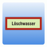 Feuerwehrzeichen Löschwasser nach DIN 4066