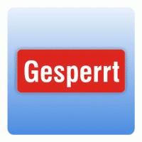 Qualitätssicherung Aufkleber "Gesperrt" 20x50 mm rot