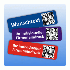 Inventaretikett / Inventuraufkleber mit QR-Code und Wunschtext