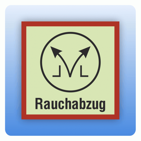 Feuerwehrzeichen Rauchabzug mit Schriftzug