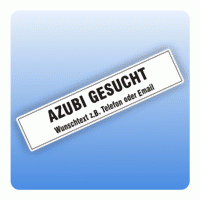 Aufkleber Azubi gesucht 500 x 110 mm