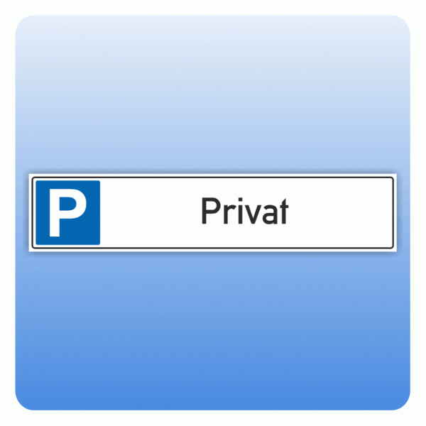 Parkplatz-Nummernschild Privat