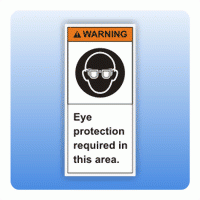 Sicherheitszeichen Eye protection required in this area (ANSI Z535) Aufkleber