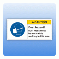 Sicherheitszeichen Dust hazard (ANSI Z535) Aufkleber