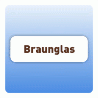 Wertstoffzeichen Braunglas, weiß