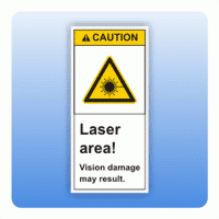 Sicherheitszeichen Laser area (ANSI Z535) Aufkleber