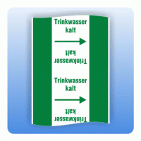Rohrkennzeichnungsband Wasserversorgungsleitung Trinkwasser kalt nach DIN 2403