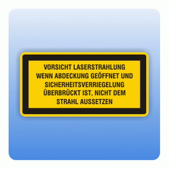 Laserkennzeichen Vorsicht Laserstrahlung