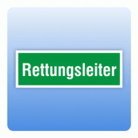 Rettungszeichen Retttungsleiter, praxisbewährt