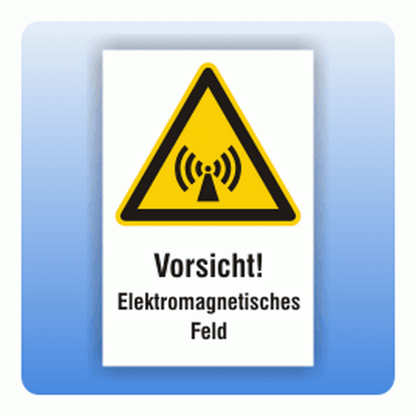 Kombi Warnschild elektromagnetisches Feld