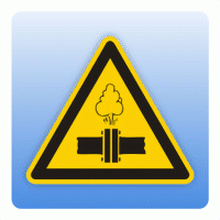 Warnzeichen Warnung vor Überdruck