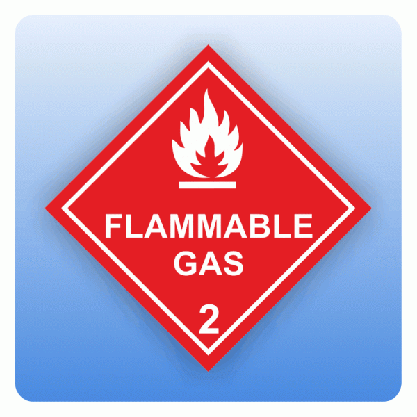 ADR Kennzeichen Gefahrgutklasse 2.1 Flammable Gas weiss