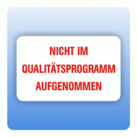 Qualitätssicherung Aufkleber "Kein Qualitätsprogramm" 25x40 mm in rot