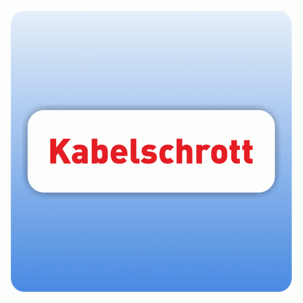 Wertstoffzeichen Kabelschrott, weiß