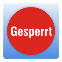 Qualitätssicherung Aufkleber "Gesperrt" rund in rot