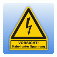 Kombi Warnsymbol Kabel unter Spannung