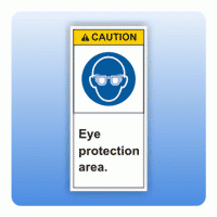 Sicherheitszeichen Eye protection area (ANSI Z535) Aufkleber