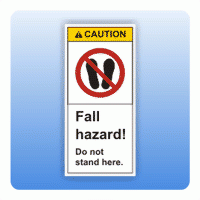 Sicherheitszeichen Fall hazard (ANSI Z535) Aufkleber