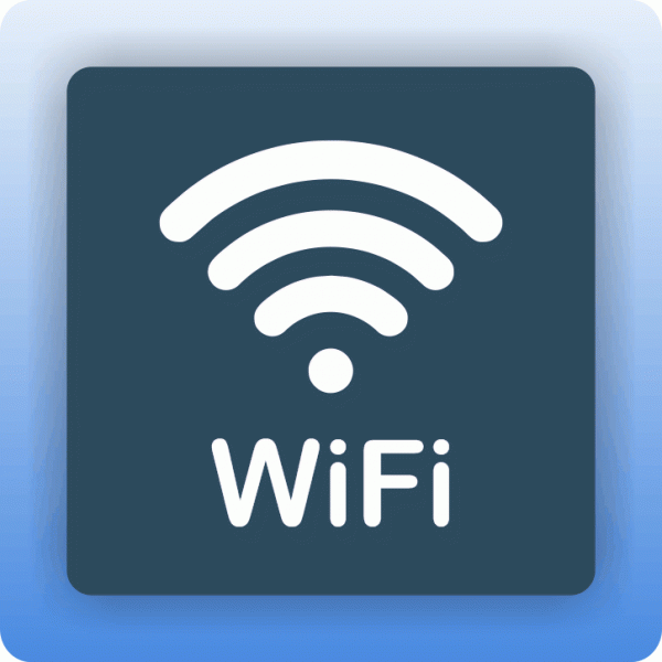 Aufkleber Symbolschild WiFi WLAN dezent