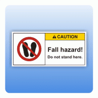 Sicherheitszeichen Fall hazard (ANSI Z535) Aufkleber