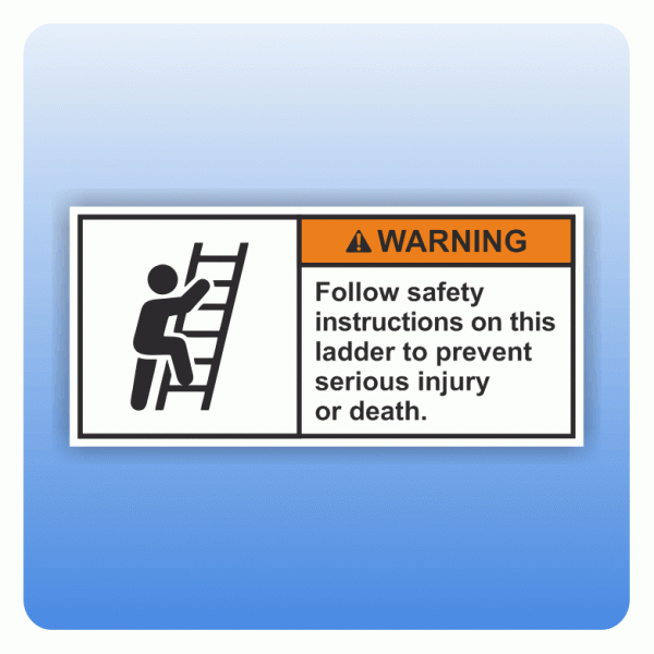 Sicherheitszeichen Follow safety instructions (ANSI Z535) Aufkleber