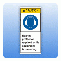 Sicherheitszeichen Hearing protection (ANSI Z535) Aufkleber