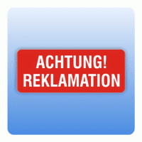 Qualitätssicherung Aufkleber "REKLAMATION" 20x50 mm rot