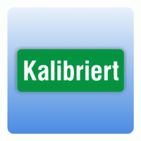 Qualitätssicherung Aufkleber "Kalibriert" 20x50 mm grün